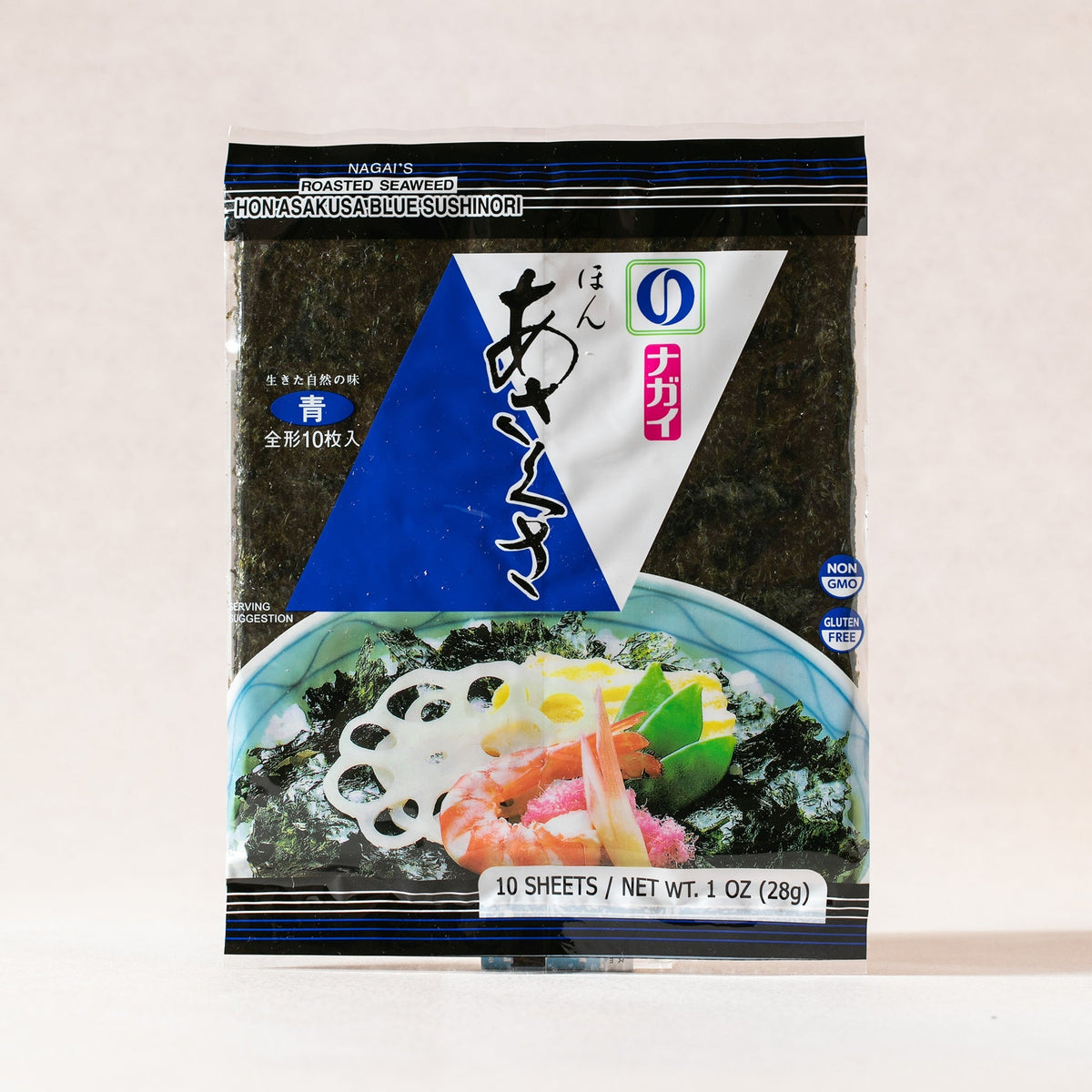 Alghe Asakusa Nori Ao in Fogli - Nagai (28 g - 10 pz)