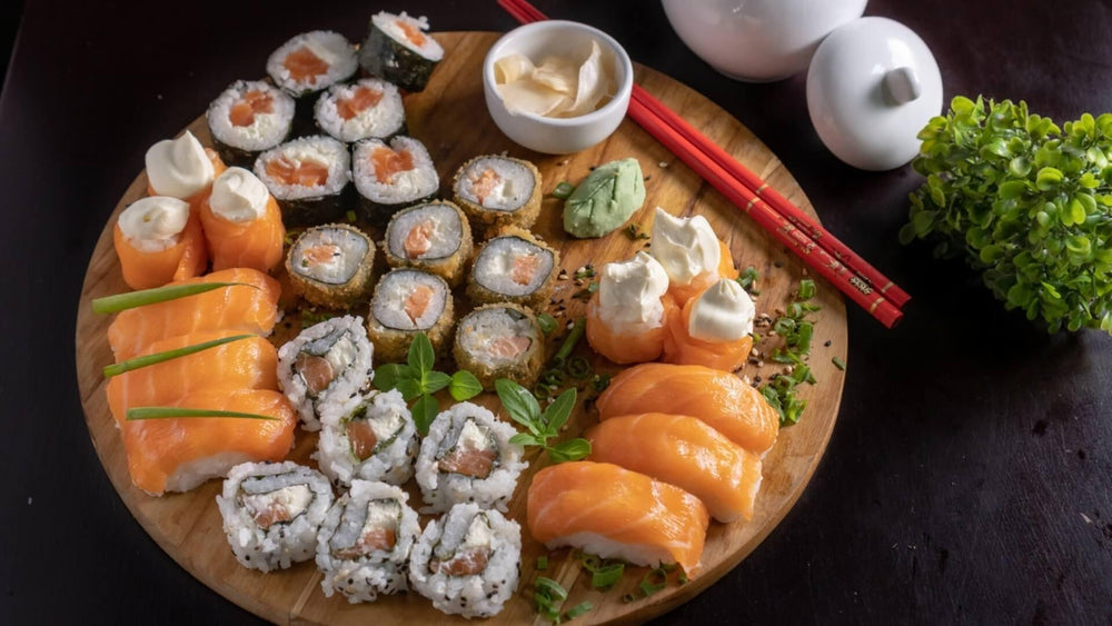 I Benefici del Sushi - Sushi presentato su un piatto
