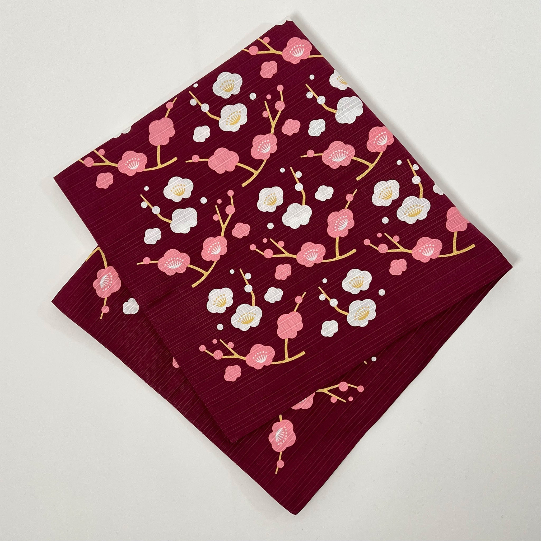 Furoshiki di cotone giapponese, TSUBAKI, rosa, 70 x 70 cm