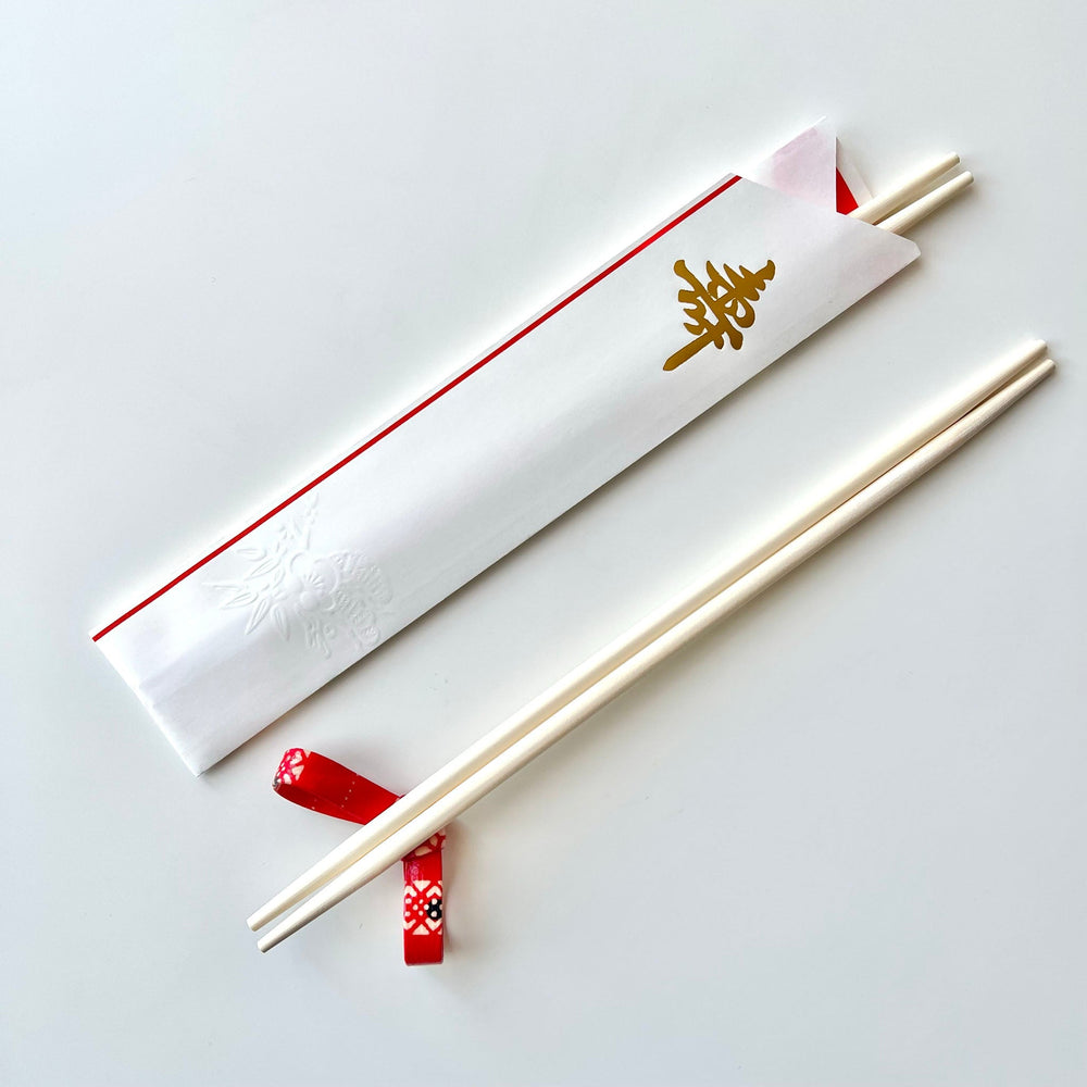 
                  
                    Bacchette di Legno Celebrative (Iwai-bashi) - Yanagi (5pz). Dettaglio delle bacchette.
                  
                