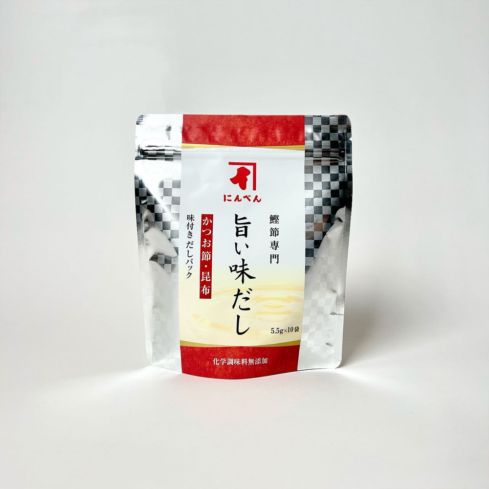 Brodo di Tonnetto e Alghe Kombu in Filtro (Umai Aji Dashi) - Ninben (5.5 g - 10 pz) | Todoku Japan