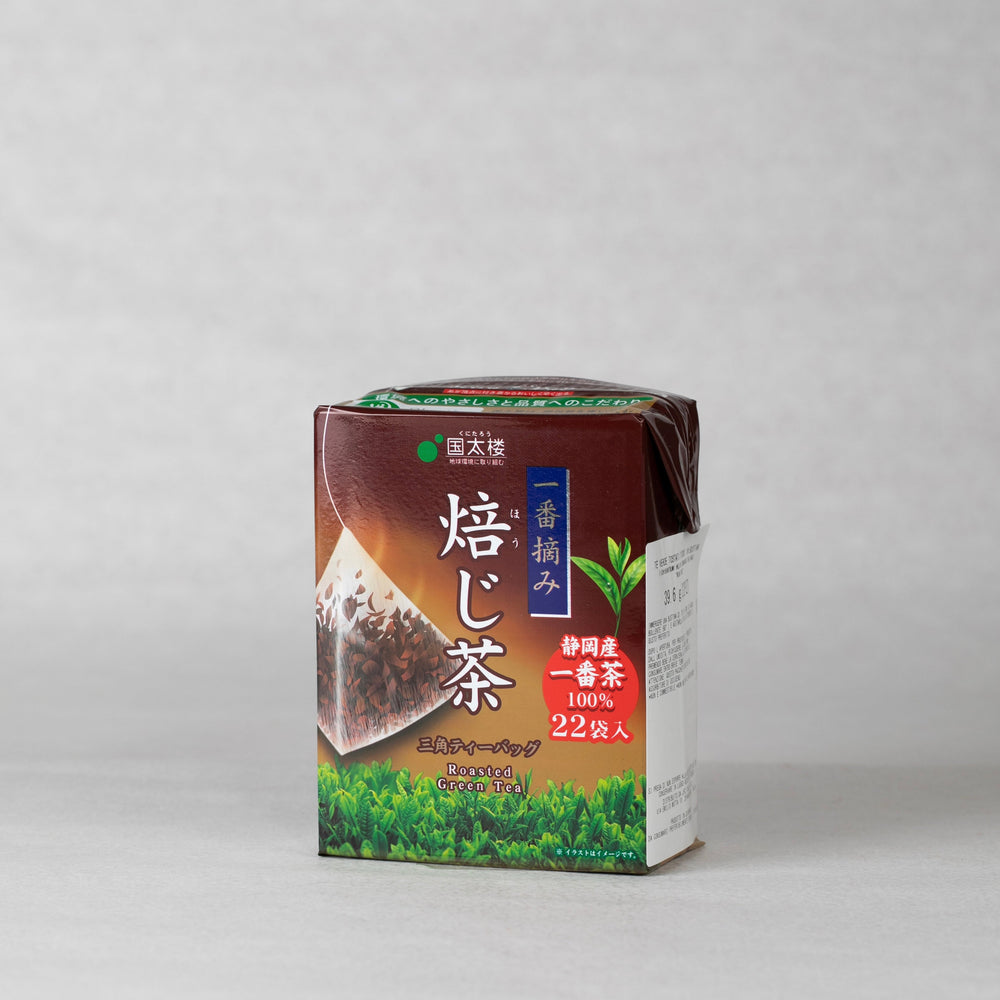 
                  
                    Tè Verde Tostato (Houjika) in Bustine Triangolari - Kunitaro (39.6g - 22pz). Dettagli dell'etichetta e confezione
                  
                