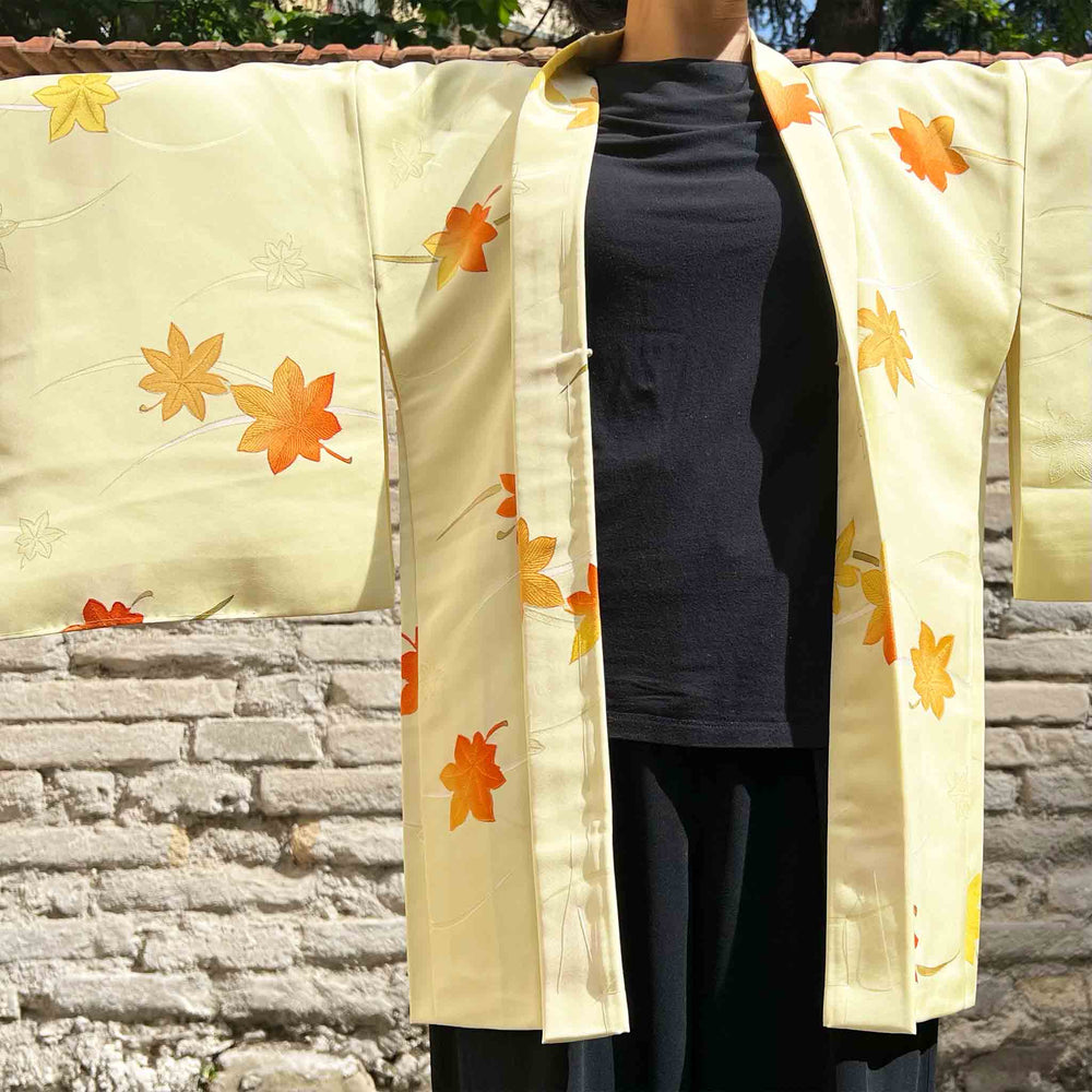 Haori D’Epoca In Seta Giacca Per Kimono Acero - Todoku Japan